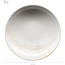 Mäser Teller-Set Ossia 18 Stück Weiß/Beige