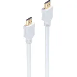 S/CONN maximum connectivity Premium HDMI Kabel mit Ethernet-vergoldet, weiß, 1,5m (D51-1,5)
