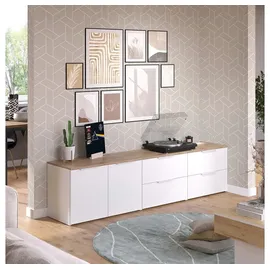 Vicco Wohnwand Wido Weiß Eiche 3 Teile