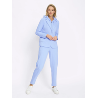 Hosenanzug HEINE, Damen, Gr. 42, Normalgrößen, eisblau, 82% Baumwolle, 18% Polyester, Anzüge Hosenanzug