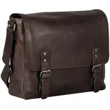 LEONHARD HEYDEN Dakota Messenger Leder 38 cm Laptopfach braun