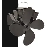 Shmshng - Kamin- und Ofenzubehör, Holzofenventilator, 4 Flügel Leiser Kaminventilator, Befestigung am Rohr, Ofenventilator für