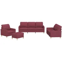 4er Set Wohnzimmer Stoff Jugendsofa Relaxsofa Sofas & Couch Sofa Loungesofa