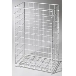 Sammelkorb klein, 28,5x19x35,5cm, Drahtgeflecht weiß, 2340012, f. Papierhandtuch