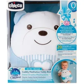 Chicco Plüschmeditationsbär 20 cm Blau/Weiß
