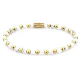 Rebel & Rose Stones Only Armband Edelstahl glänzend Virgin White Gold 40113-G-S Größe 4 mm