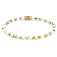Rebel & Rose Stones Only Armband Edelstahl glänzend Virgin White Gold 40113-G-S Größe 4 mm