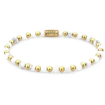 Rebel & Rose Stones Only Armband Edelstahl glänzend Virgin White Gold 40113-G-S Größe 4 mm