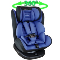 XOMAX 916 Auto Kindersitz mit 360° Drehfunktion und ISOFIX für Kinder von 0 - 36 kg (Klasse 0, I, II, III) Farbe Schwarz/Blau