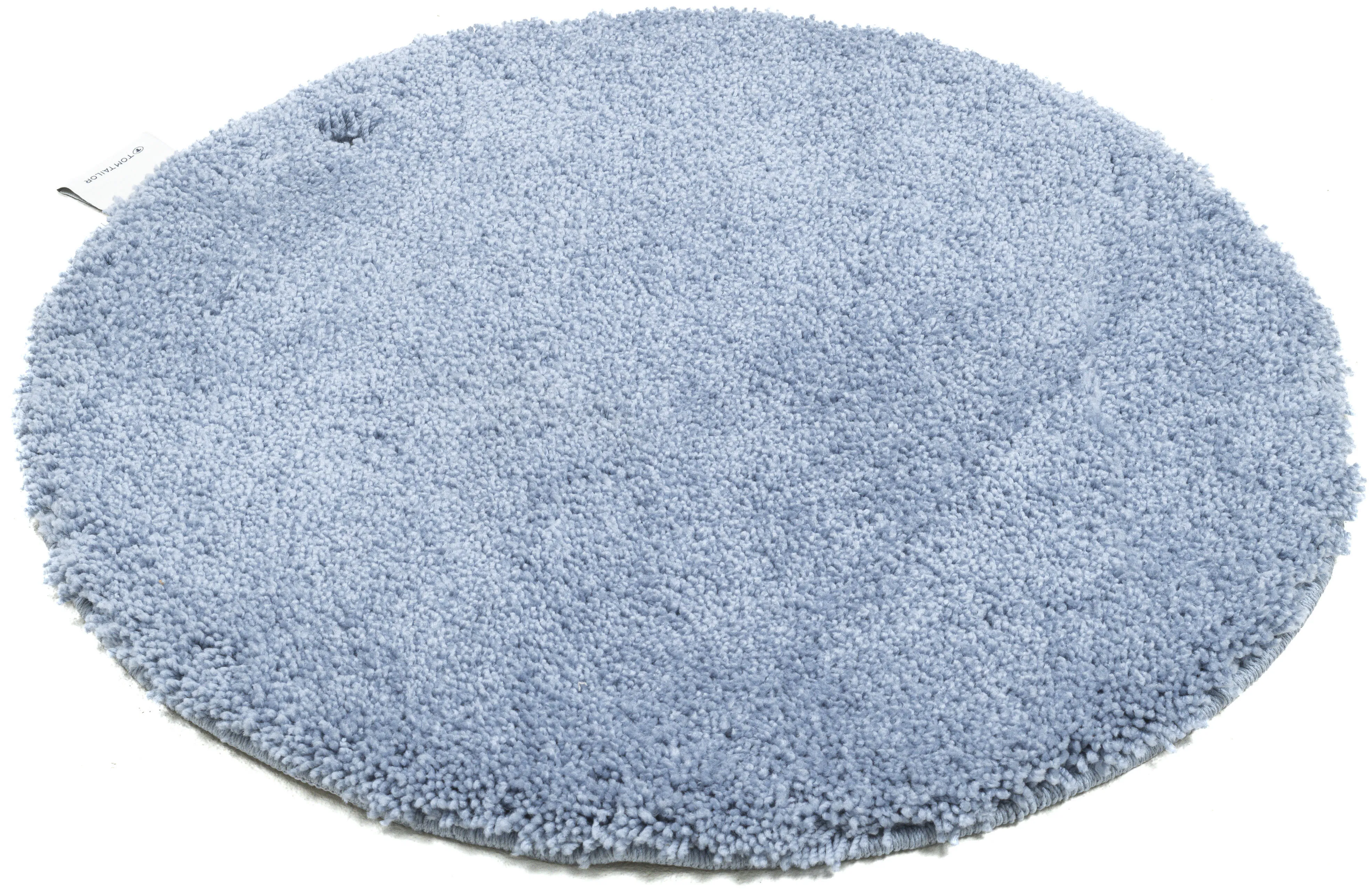 TOM TAILOR Badematte »Cozy Bath UNI«, rutschhemmend beschichtet, fußbodenheizungsgeeignet, Badteppich, Uni Farben, rechteckig, rund und oval erhältlich TOM TAILOR light blue rund (Ø 90 cm)