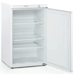 Vertikaler Kühlschrank mit 142 Litern und 3 Einlegeböden für die Gastronomie. Kühlschrank für Restaurant.