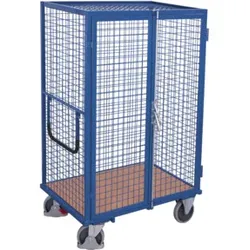 VARIOfit Etagenwagen fest verschweißt 1.245 x 785 mm Drahtgitterwände Doppelflügeltür mit Basquille-Verschluss