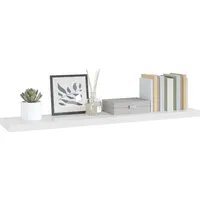 vidaXL Hängeregal 120 x 23,5 x 3,8 cm Hochglanz-Weiß