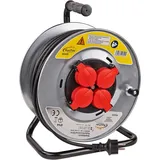 Kestek - Stahlblech Kabeltrommel Kabelrolle Stromkabel 50m H05RR-F 3G1,5mm2 IP44