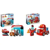 LEGO DUPLO Disney and Pixar's Cars Lightning McQueen & Mater in der Waschanlage Spielzeugautos & DUPLO | Disney and Pixar’s Cars Mack Truck beim Rennen, Auto-Set mit LKW-Spielzeug