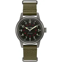 BULOVA Unisex Analog Automatisch Uhr mit Echtes Leder Armband 98A255