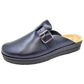 ROHDE 1511 Neustadt-H Schuhe Herren Sandalen Pantoletten Leder Clogs , Größe:39 EU, Farbe:Blau - Blau