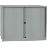 BISLEY Rollladenschrank silber 2 Fachböden 120,0 x 43,0 x 103,0 cm