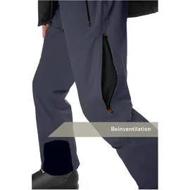 KILLTEC Herren Skihose/Funktionshose mit abnehmbaren Trägern, Kantenschutz, Schneefang und Beinventilation KSW 82 MN SKI PNTS, Nachtblau, XL, 43443-000