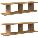 vidaXL Wandregale 2 Stk. Artisan-Eiche 90x18x20 cm Holzwerkstoff