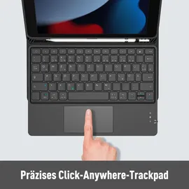 Fintie Kabellose Bluetooth Tastatur mit Touchpad für Samsung Galaxy Tab Schwarz