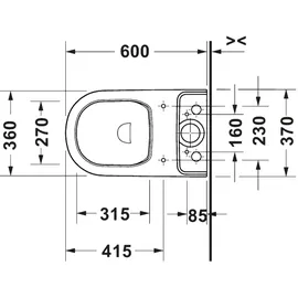 Duravit D-Code Stand-WC mit WC-Sitz Weiß