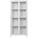 VCM Vitrinenschrank Brisbane 80 x 35 x 175 cm Weiß