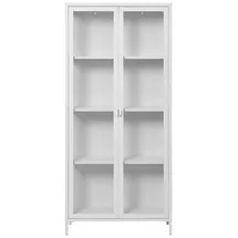 VCM Vitrinenschrank Brisbane 80 x 35 x 175 cm Weiß