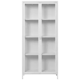 VCM Vitrinenschrank Brisbane 80 x 35 x 175 cm Weiß