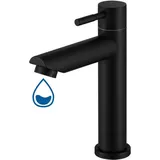 Kaltwasser Armatur für Bad Wasserhahn Bad Kaltwasserhahn Standventil schwarz Wasserhahn Armatur Einhebelmischer Bad Badarmaturen