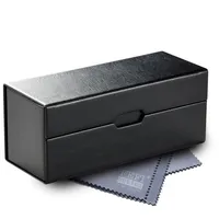 FEFI Brillenetui Hardcase Doppel-Brillenetui „DUO“ für zwei Brillen, Set aus 1 Etui + hochwertigem Mikrofasertuch schwarz