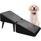 Hunderampe für Bett, 2-in-1, faltbar, geteilte Hunderampe, Ottomane, tragbar, rutschfest, multifunktional, leicht, Haustiertreppe, Stufen für drinnen und draußen, Bett, Sofa, Couch, Auto, kleine