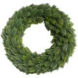 Botanic-Haus Kunstkranz Edel-Adventskranz einseitig grün Kunstkränze Kunstpflanzen Wohnaccessoires