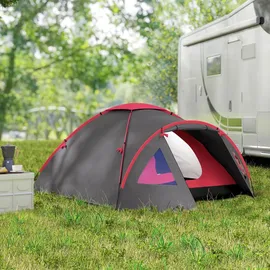 Outsunny Campingzelt 3 Personen Grau