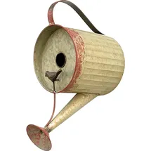 DanDiBo Ambiente Vogelhaus zum Aufhängen Metall Deko Gießkanne wetterfest 501138 Nistkasten 40 cm Futterstation für Vögel Shabby Metallkanne Kanne Balkon