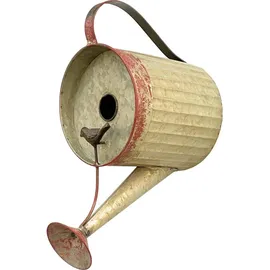 DanDiBo Ambiente Vogelhaus zum Aufhängen Metall Deko Gießkanne wetterfest 501138 Nistkasten 40 cm Futterstation für Vögel Shabby Metallkanne Kanne Balkon