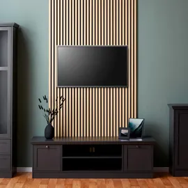 Homestyle4u Akustikpaneel Holz Braun 2 St. 60 x 120 x 3 cm