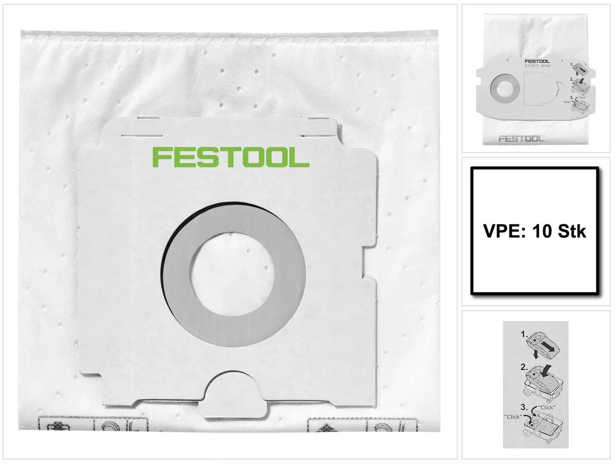 Festool SELFCLEAN Filtersack SC FIS-CT 36/10 ( 496186 ) für CT 36 Absaugmobil - 10 Stück