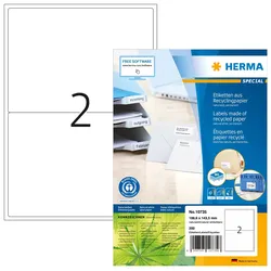 HERMA 10735, Weiß, Selbstklebendes Druckeretikett, Gestanztes Etikett, Papier, L