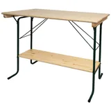 Mendler Stehtisch HWC-L67, Biergartentisch Biertisch Bierzelttisch Campingtisch, klappbar Metall Kiefer Holz 110x125x70cm FSC®