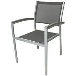 GARDEN PLEASURE Gartenmöbelset, 4 Sitzplätze, Aluminium/stein/Textil - grau