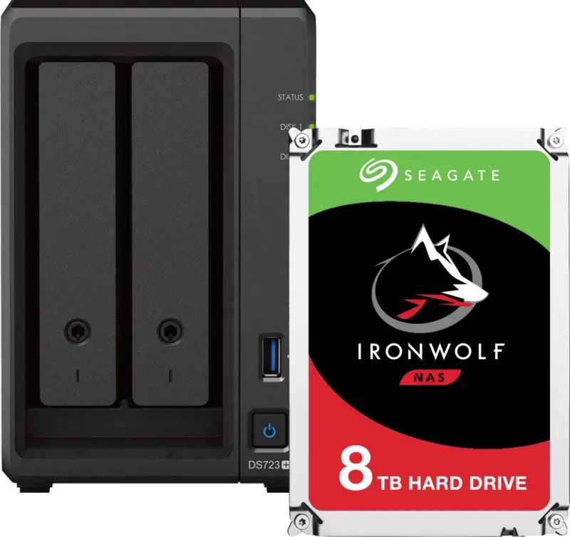 Preisvergleich Produktbild Synology DS723+ + Seagate Ironwolf 8TB