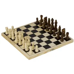 GOKI Schachspiel in Holzklappkassette (26x26cm)