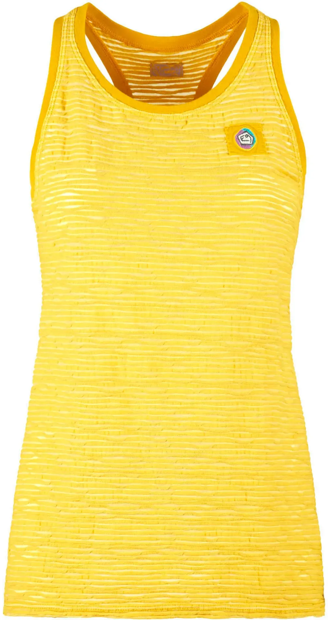 E9 MILVIA Klettershirt Damen in grape, Größe L - gelb