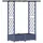 vidaXL Hochbeet mit Rankgitter und Dach 122,5 x 40 x 123 cm Grau