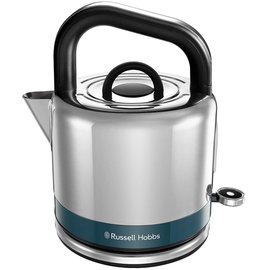 Russell Hobbs 26421-70 Distinctions Blue Wasserkocher [1,5l] Edelstahl Ocean (Schnellkochfunktion, herausnehmbarer Kalkfilter, optimierte Ausgusstülle, außenliegende Wasserstandsanzeige) Teekocher