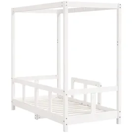 vidaXL Kinderbett 70 x 140 cm Kiefer massiv weiß