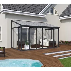 Palram - Canopia Aluminium Kaltwintergarten Sanremo | Anthrazit | 277x435x310 cm