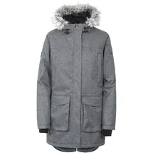 Trespass Thundery, Black/Silver Grey, XS, Warme Wasserdichte Gepolsterte Jacke für Damen, X-Small, Schwarz/Silbergrau
