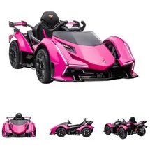 ES-Toys Lamborghini V12 Vision Gran Turismo Elektroauto pink (12V7AH)